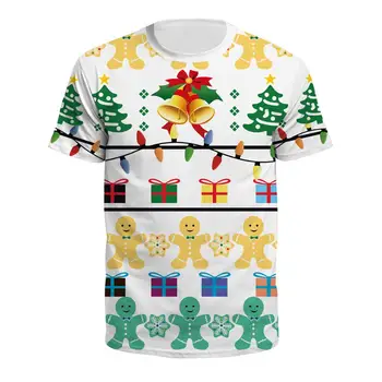2019 Nou crăciun de Moda t-shirt Alpaca și Moș Crăciun 3D Imprimate Vara Tricou Cosplay costum Harajuku Unisex Teuri topuri