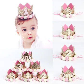 Băiat/Fată Ziua de nastere Primul Favoruri de Partid pentru Copii Coroana Pălării de Duș pat Favoruri Unul 1-a a 2 Ani Printesa Pac Cadou Personalizat