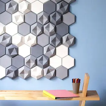 Geometrice Perete Perete de Beton Matrite TV de Fundal Decorare Perete de Cărămidă Forme de Silicon, Forme Pentru Hexagon de Artizanat Mucegai Silicon