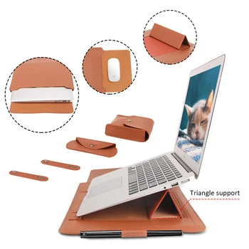 Geanta de Laptop din Piele PU Sac de Maneca Caz Pentru Macbook Air Pro 13 15 Maneca Geanta Pentru Notebook-uri Macbook air 11 12 13.3 15.4 inch Caz
