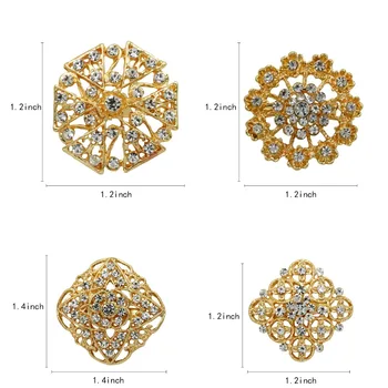 WEIMANJINGDIAN o Mulțime de 12 Bucăți de Pietre de Cristal Floare Broșă Ace Set pentru DIY Buchet de Nunta Seturi de Bijuterii Accesorii