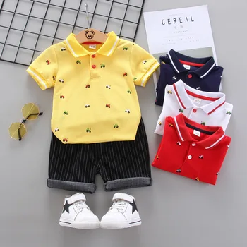 Moda polo Copii Seturi de Sport de Agrement Boy tricou + pantaloni Scurți Seturi Copilul Haine Băiat Copil Haine