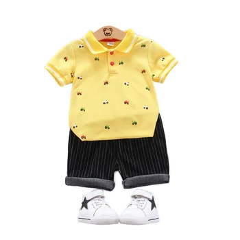 Moda polo Copii Seturi de Sport de Agrement Boy tricou + pantaloni Scurți Seturi Copilul Haine Băiat Copil Haine