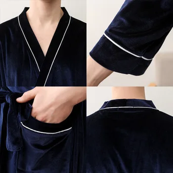 Noi Catifea Haine Pentru Femei și Bărbați Toamnă Cupluri de Lux Halat de baie Plus Dimensiune Sleepwear Kimono Mireasa, domnisoara de Onoare Halat Halat