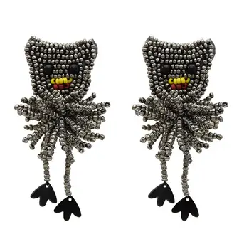 Boho Handmade cu Margele Frunze de Papagal Cercei Pandantiv pentru Femei 2020 Nou Design de Bijuterii de Nunta coreean Picătură Legăna Cercei