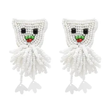 Boho Handmade cu Margele Frunze de Papagal Cercei Pandantiv pentru Femei 2020 Nou Design de Bijuterii de Nunta coreean Picătură Legăna Cercei