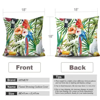 Flori Capac Pernă pernă decorative plante Tropicale papagal față de pernă pernă față de Pernă Decorative pentru canapea Pillowcover