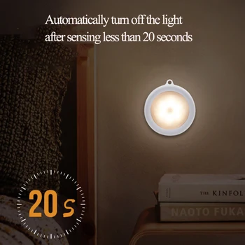 Corp inteligent Wireless LED-uri Senzor de Lumina de Noapte PIR Magnetic de Mișcare în Infraroșu de Urgență Becuri LED Pentru Lampa de Perete Cabinet Scări Bucătărie