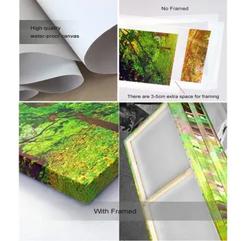 ArtSailing HD Tipărite Arta de Perete Panza Pictura Case Fantezie Magic Forest Noapte Imagine Modular Postere si Printuri NY-7671C
