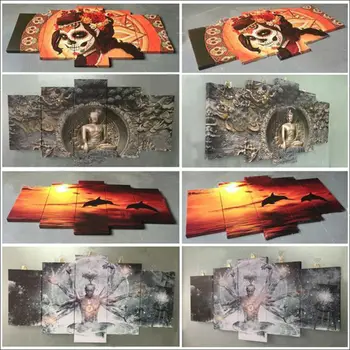 ArtSailing HD Tipărite Arta de Perete Panza Pictura Case Fantezie Magic Forest Noapte Imagine Modular Postere si Printuri NY-7671C