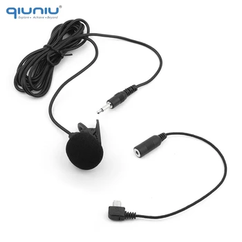 QIUNIU Profesional de 3,5 mm pentru Microfon Extern Clip Pe Microfon + Cablu Mini USB Adapter Kit Accesorii pentru GoPro Hero 3 3+ 4 Camera