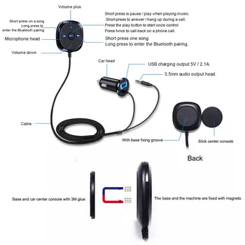 USB2.0 Bluetooth Wireless Adaptor Auto Kit Hands-free Vorbesc Receptor Audio Auto Mic Built-In Controler de Muzică de Sunet Stereo