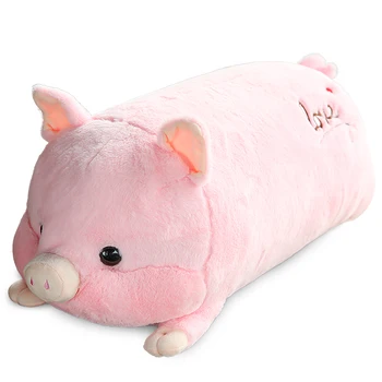Super kawaii porc roz jucărie de pluș drăguț big pink piggy păpuși de pluș fata de perna de dormit pentru copii cadou 35inch 90cm