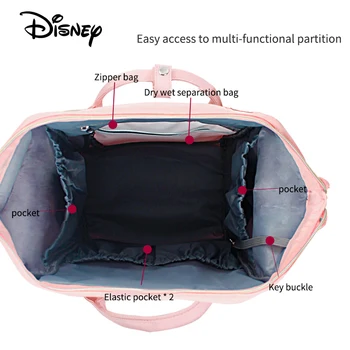 Disney New Baby Scutec Sac De Depozitare De Mare Capacitate Copil Cărucior Izolare Sac Portabil Sac De Scutec Moda Cu Cârlig Mami Sac