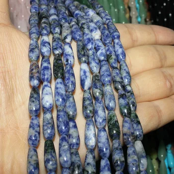 6*16mm Piatra Naturala de Cristal de aventurin Lapis Lazuli Drop-forma Vrac Margele Margele Bijuterii DIY Brățară Colier de Piese