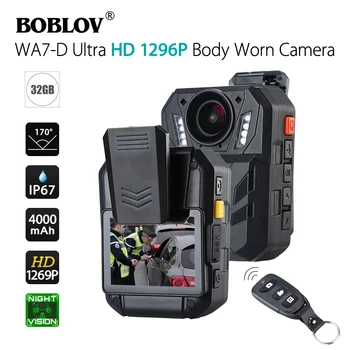 BOBLOV WA7-D 32GB Ambarella A7 32MP HD 1296P Portabil Corp aparat de Fotografiat de Securitate Video Recorder Baterie de 4000mAh Cu Control de la Distanță