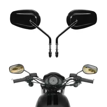 Motocicleta retrovizoare Oglinzi Laterale Pentru Harley Honda Yamaha Suzuki Kawasaki 8mm 10mm Negru 8 stiluri
