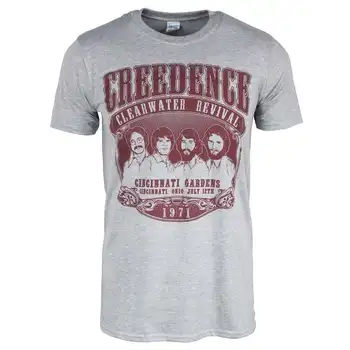 Mens Retro Creedence Clearwater Revival Rock Grey Trupa Tricou Tricou NOU Vara Noutate Desene animate Tricou Tineret