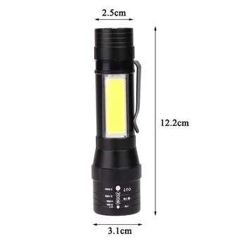 Lanterna LED CREE XML T6 COB cu Zoom Lanterna Reîncărcabilă Lanterna Built-in Baterie pentru Camping din Aluminiu Lumina 10W Înaltă Calitate