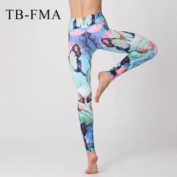 Pantaloni de Yoga pentru Femei Fitness Rulează Dresuri Împinge Șoldurile Compresie Sport iute Uscat Antrenament Yoga Jambiere jambiere Slab de Fitness