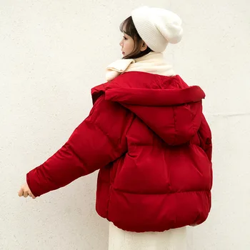 Mazefeng 2020 Design Nou Haina de Iarna pentru Femei cu Jacheta Izolate Taie Lungime Talie, Cu Buzunare Casual Jacheta Stand Guler cu Glugă