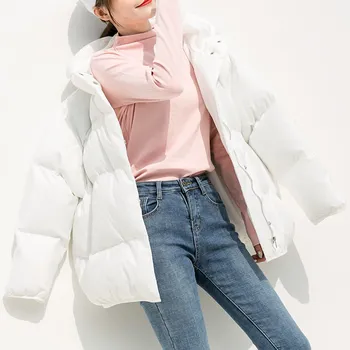Mazefeng 2020 Design Nou Haina de Iarna pentru Femei cu Jacheta Izolate Taie Lungime Talie, Cu Buzunare Casual Jacheta Stand Guler cu Glugă