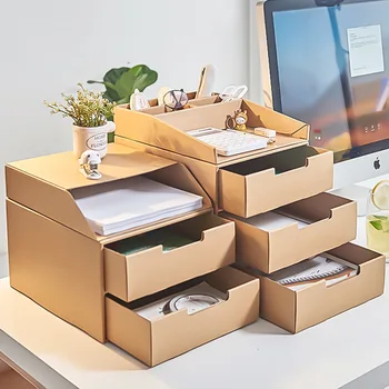 Hârtie Tip Desktop Cabinet de Stocare Birou Fișier de Finisare Cutie Simplă Carte în Picioare de Stocare de Fișiere Cutie Multi-strat Sertare de Depozitare