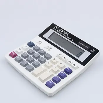 Kebidumei Electronice de Birou Calculator DS-200ML 12 Cifre Mari, Taste de Calculator Computer Muti-funcționale Baterie Calculator
