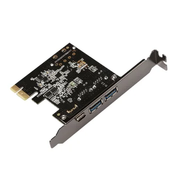USB 3.1 Tip C PCIe Card de Expansiune PCI-e să-1 Tip C și 2 de Tip a, USB 3.0 Adapter PCI Express Riser card Pentru Desktop VL805 Chips-uri