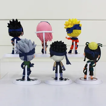 6Pcs/Lot Japonia Salt Naruto Acțiune Figura Kakashi, Sakura, Sasuke, Itachi Obito Gaara PVC Jucarii Model de Figurina 3