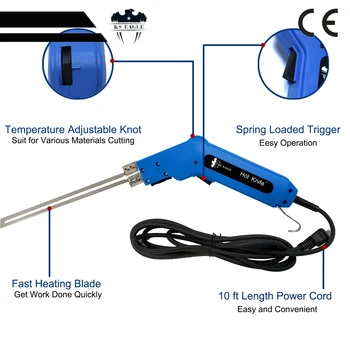 KS VULTUR Electric Cuțit Fierbinte-Pro Foam Cutter Polistiren Instrument de Tăiere Kit - cu Lamele și Accesorii,110V 200W