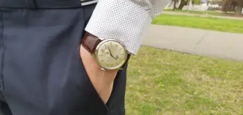 Omul ceas automatic Orient Bambino RA-AP0003S curea bej din piele automată bărbați ceas șampanie formați din piele trupa