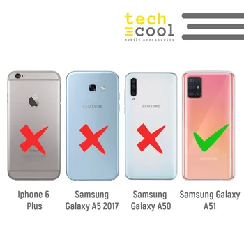 FunnyTech®Stea de caz pentru Samsung Galaxy A51 Silicon am frase 