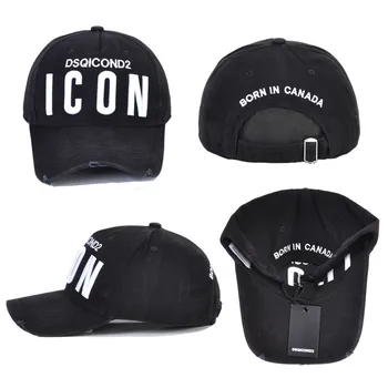 PICTOGRAMA Capac DSQ Brand Bărbați Șapcă de Baseball Negru de Bumbac Sapca Casquette Homme Hip Hop Rapper Pălărie Reglabil în aer liber, Capac Bonnet