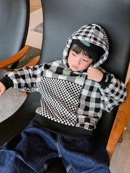 Băieți Fleece Gros Termică Hanorac Brand la Modă de Iarnă de Mijloc și de Mare Stil la Modă de Top baietel de Îmbrăcăminte