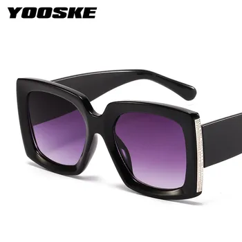 YOOSKE Mare Cadru ochelari de Soare Femei Pătrat Negru Ochelari de Soare pentru Femei de Moda 2021 Bărbați Supradimensionate Clasic Vintage Ochelari de vedere