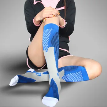 Ybaby Compresie sosete sport compresie sosete elastice de echitatie de compresie șosete în aer liber sports3 perechi de ciorapi de compresie