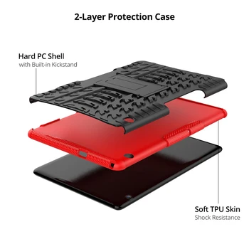 Caz pentru Huawei MediaPad T5 10 10.1 AGS2-W09/L09/L03/W19 Copiii Caz Grele Hibrid rezistent la Șocuri Acoperă cu Kickstand Tableta Caz