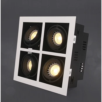 LED Lumini de Plafon LED Dublu Încorpora lămpi spot 4x5W module cu led-uri Pătrat de lumină plafon lampă de Iluminat pentru camera de zi