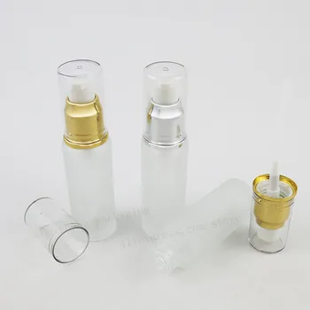 30ML Îngheț Sticla Lotiune Pompa de Sticlă 1oz Aluminiu Pompa de Sticlă 30cc Recipient de Sticlă 200pcs
