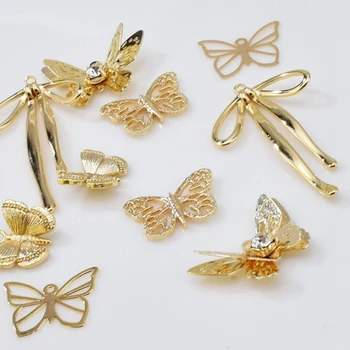 10buc/mulțime de Drăguț cupru fluture Farmecul pandantiv Pentru DIY cercei handmade cercei accesorii pentru fabricarea