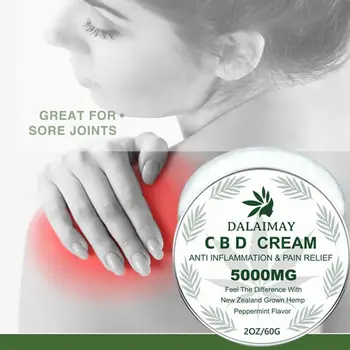 5000mg CBD Balsam 60gram Cânepă CBD Crema cu Extract de Cânepă frunze și stem eficiente pentru Ameliorarea durerii, Reduce pete pe piele și relaxați-vă