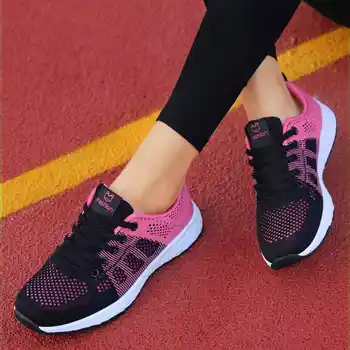 Zbura Țesut Pantofi pentru Femei de Vânzare Fierbinte Respirabil Pantofi Platforma 2020 de Mers pe jos Adidași Femei Casual de Vara Unisex Lumina Zapatos H02