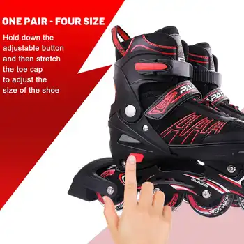 Patine Inline Pantofi Patine Cu Rotile Adidași Role Pentru Fete Baieti Incepator Pentru Adulti Copii Patine Inline Patine Cu Rotile Cu 4 Roti Flash