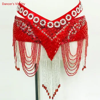 Noi 6 Culori Belly Dance Monedă Centura Tribală Costum Franjuri Canaf Centura Belly Dance Centura De Talie La Vanzare