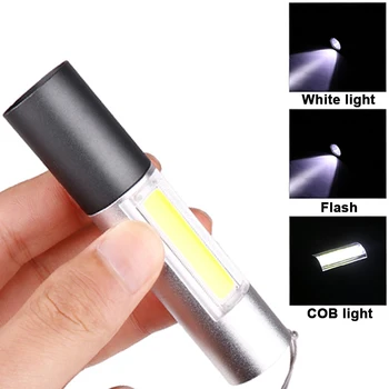 Mini Lanterna LED-uri USB Reincarcabila COB+XPE Super Luminoase 3 Moduri T6 Lanterna lumina, rezistent la apa Iluminat de Noapte Pentru Camping Ciclism