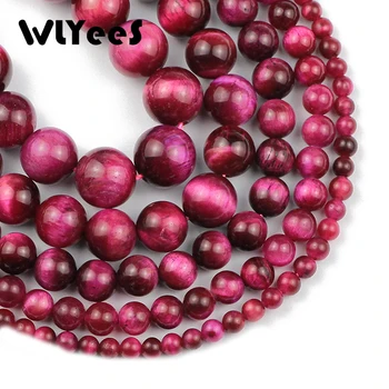 WLYeeS Rose ochi de Tigru Piatra Naturala Rotund Margele Vrac Pentru a Face bijuterii 4/6/8/10/12mm DIY Brățară accesorii Strand 15