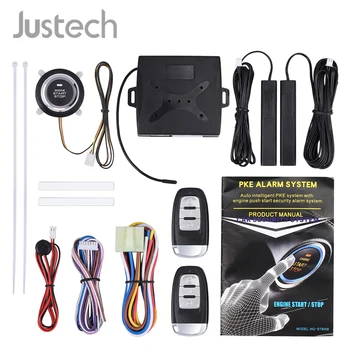 Justech Universal Auto Smart Anti-furt Buton Starter kit Telecomanda de Pornire a Motorului Sistem de Alarma 6mA 433MHZ de Pornire de la Distanță
