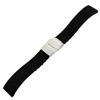 Cauciuc siliconic Trupa Ceas pentru Ulysse Nardin 18mm 20mm 22mm Watchband Bărbați Femei Rășină Curea Curea de Încheietura mâinii Buclă Brățară Negru + Pin