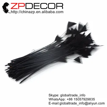 ZPDECOR 200pieces/lot 15-20cm(6-8 cm) de Calitate Superioară Vopsit Negru Dezbrăcat Pene de Curcan pentru Burlesc Partid Rochie Fancy